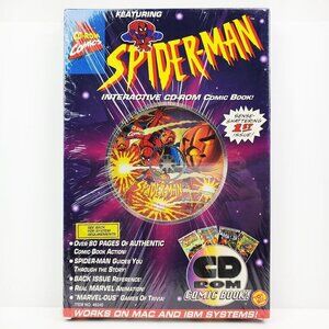 Spider-Man Vintage Interactive Comic Book CD-ROM 1995 Marvel Toy Biz 90s Sealed